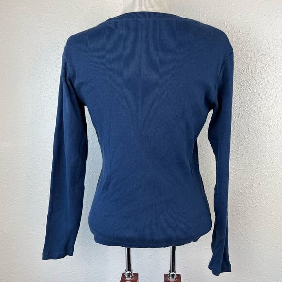PBX Basics Navy Blue Long Sleeve Shirt Size M EUC - Picture 4 of 5
